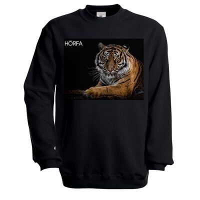 Tiger Sweatshirt in White - Black