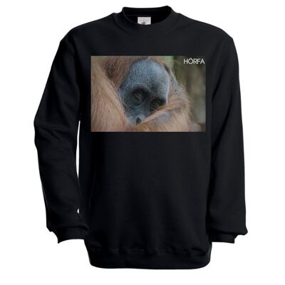 Örang-Utan Sweatshirt in Schwarz - Schwarz