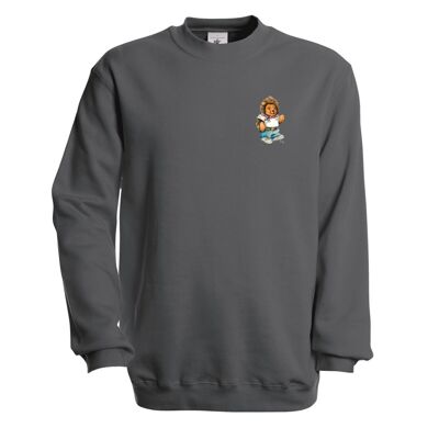 Töby Classic Crest Sweatshirt in Steel Grey