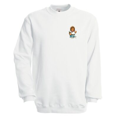 Töby Classic Crest Sweatshirt in White