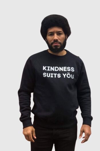 Sweat Kindness Suits Yöu Noir - Blanc 2