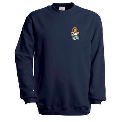 Töby Classic Crest Sweatshirt in Navy Blue