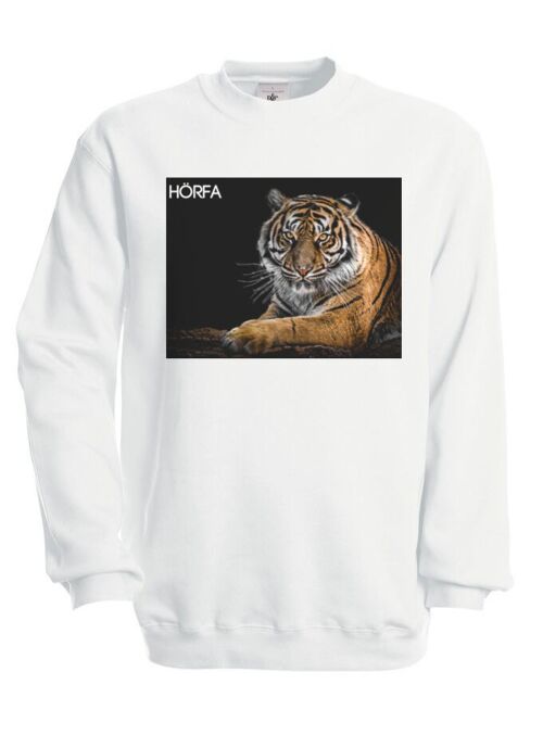 Tiger Sweatshirt in Black - White