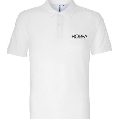 Klassisches Pölö Hemd in Hellgrau - Weiß