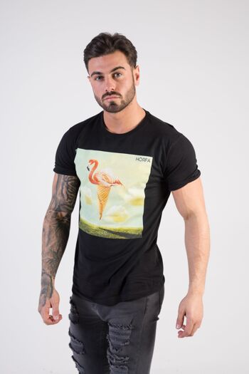 T-shirt Flamingo - Blanc 4