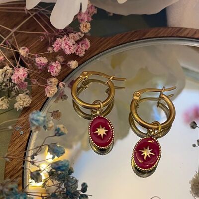 Lena mini hoop earrings