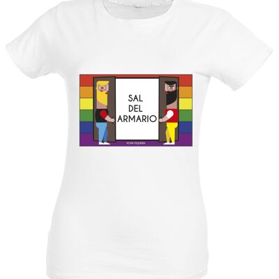 CAMISETA BLANCA CHICA SAL DEL ARMARIO