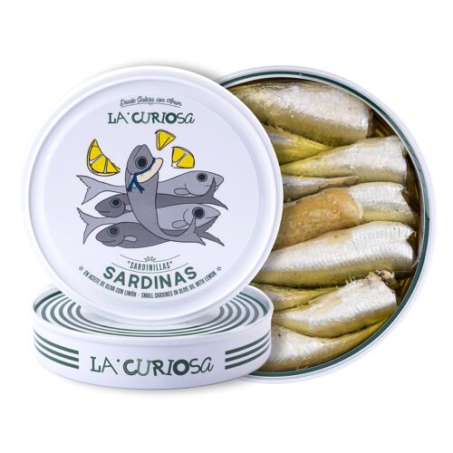 Sardinillas en aceite de oliva al limón 10/14 piezas