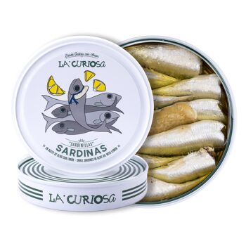 Sardines à l'huile d'olive au citron 10/14 pièces 1