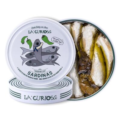 Sardinilla 10/14 con pimiento de padron