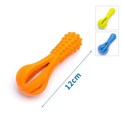 RUBBER TOYS HOLLOW OUT HAMMER L12CM GREEN/BLUE/ORANGE