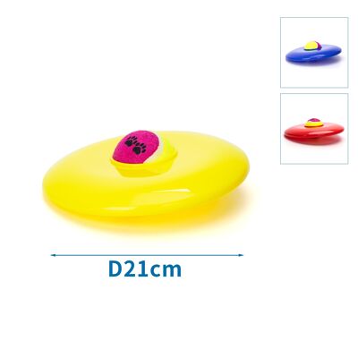 FRISBEE WITH TENNIS D21CM YELLOW/RED/BLUE