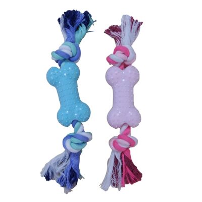 ROPE WITH TPR TOY 24.13cm BLUE PINK