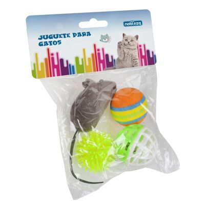 CAT TOY GIFT  (D3.5CM OF BALL&6CM OF MOUSE)