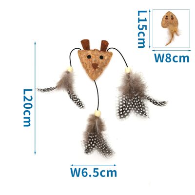 CAT TOYS WITH CATNIP L15*W8CM/L20*W6.5CM BROWN