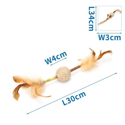 CAT TOYS L24*W3CM/L24*W4CM CREAM-COLOURED