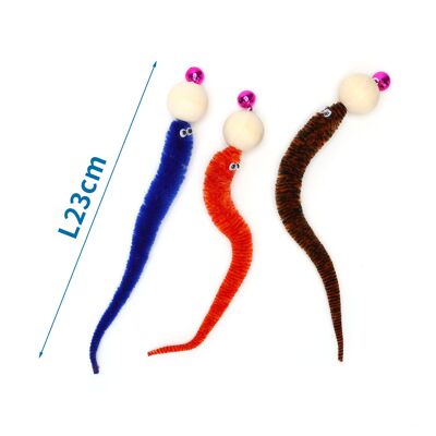 CAT TOYS L23CM RED/BLUE/BROWN