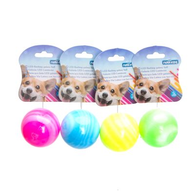 LED FLASHING GALAXY BALLS D7.5CM PINK/BLUE/GREEN/YELLOW