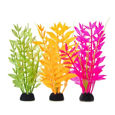 FLUORESCENT AQUATIC PLANTS L17*W20CM GREEN/ORANGE/RED