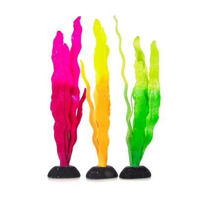 FLUORESCENT AQUATIC PLANTS L14*W24CM GREEN/ORANGE/RED