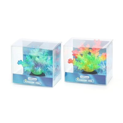 FLUORESCENT GLOWING CORAL L9*W8CM GREEN/BLUE