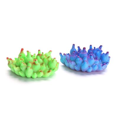 FLUORESCENT GLOWING CORAL L8.5*W7*H3.5CM BLUE/GREEN