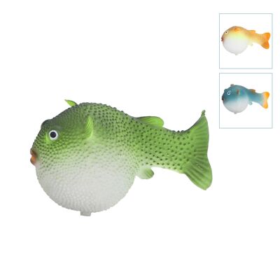 FLUORESCENT PUFFER L8.5*W5.5CM ORANGE/GREEN/BLUE