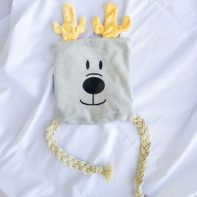 Morny, Dog toy, Stylidog, in the shape of a deer, handmade in France