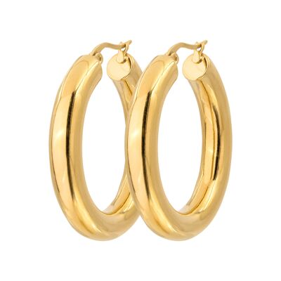 Bold Hoops Large - Gold