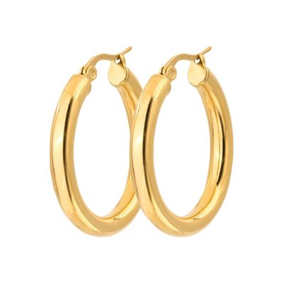 Bold Hoops Medium - Gold