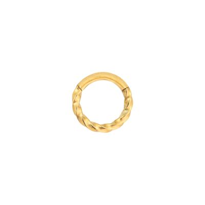 Twisted Click Piercing Ring Baby Gold