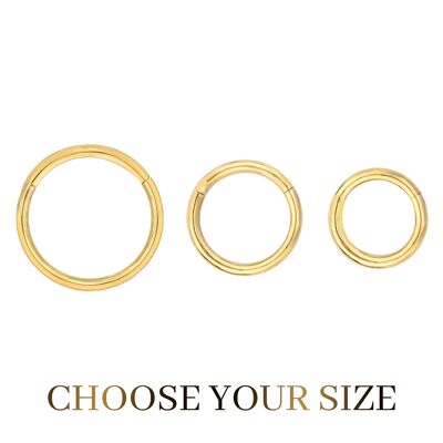 Basic Click Piercing Ring Baby Gold