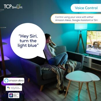 TCP Smart wifi LED Classique RVB + CCT 806 lumens BC 6