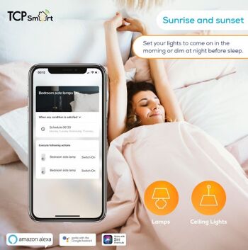 TCP Smart wifi LED Classique Blanc Chaud & Froid CCT 806 lumens ES 5