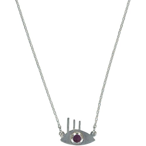 Spiri Eye Necklace Purple Dream Silver