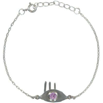 Spiri Eye Bracelet Purple Dream Silver
