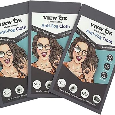 VIEW OK Chiffons anti-buée pour lunettes