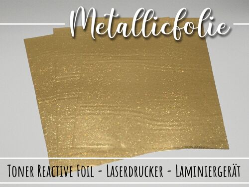 Gold Glitter - A4 Heißprägefolie Hot Foil Toner Reactive