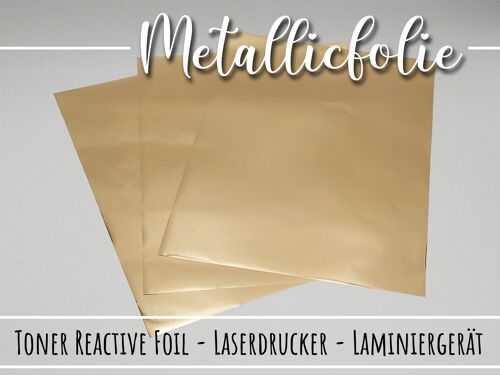 Hellgold - A4 Heißprägefolie Hot Foil Toner Reactive