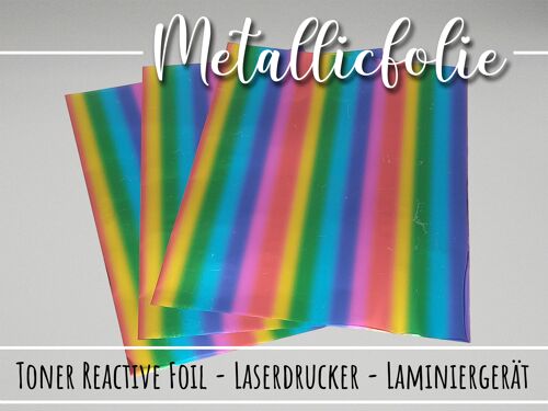 Regenbogen - A4 Heißprägefolie Hot Foil Toner Reactive