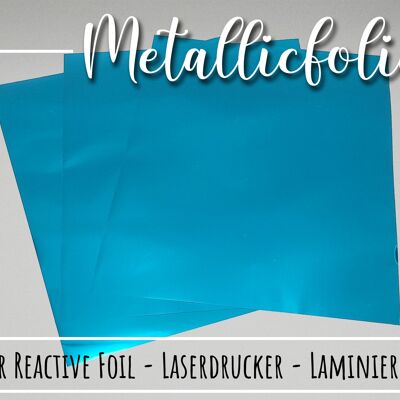 Turquoise - Feuille de marquage à chaud A4 Hot Foil Toner réactif