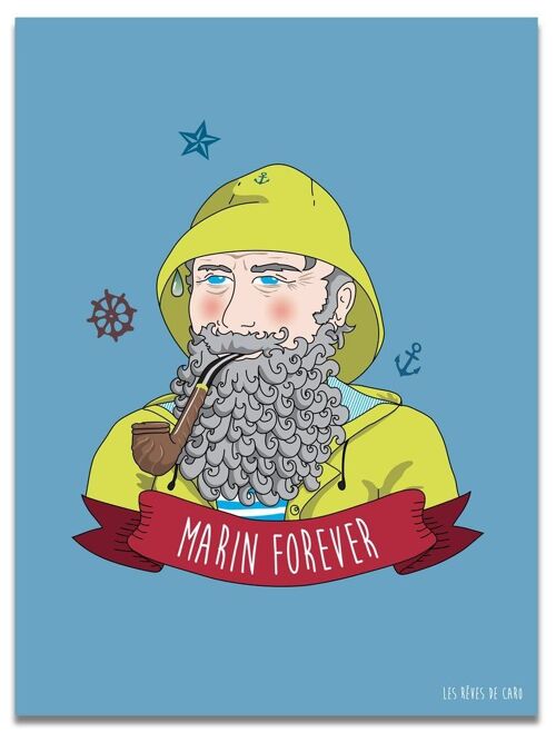 Affiche marin forever