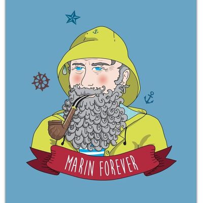 Affiche marin forever