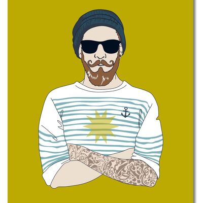 Affiche Hipster Breton