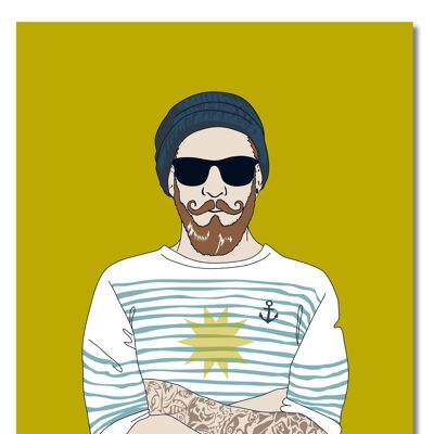 Affiche Hipster Breton