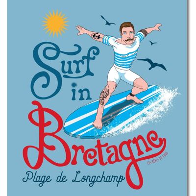 Affiche Surf à Saint-Lunaire- Longchamp