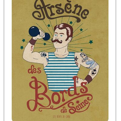 Affiche Arsène des Bords de Seine vintage