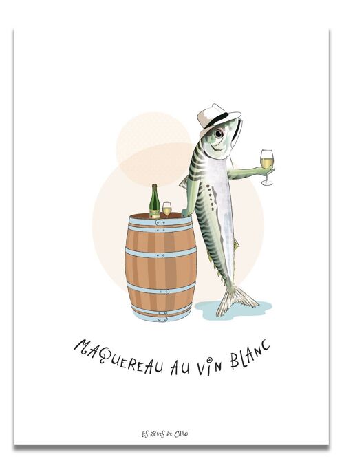 Affiche Maquereau au vin blanc