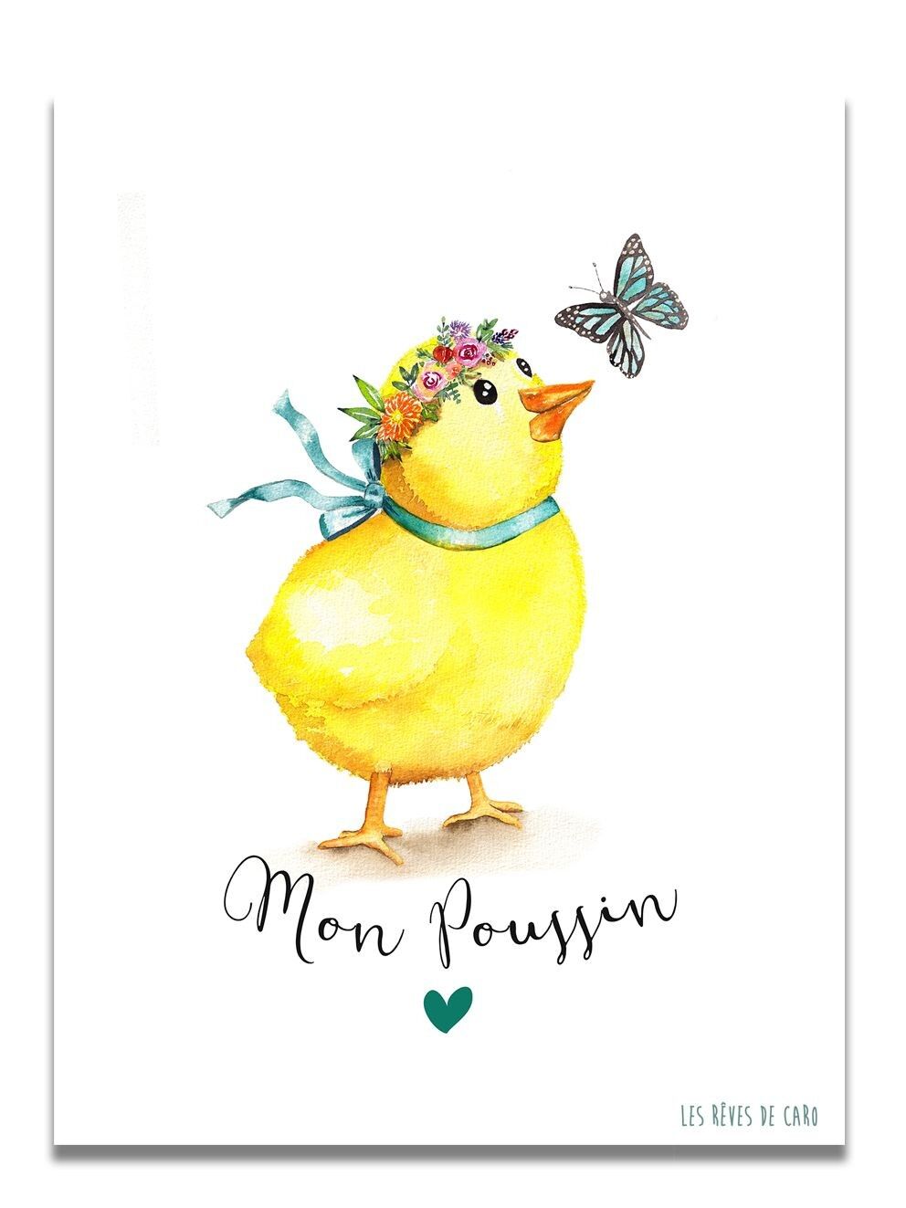 Poster dell'acquerello del mio pulcino