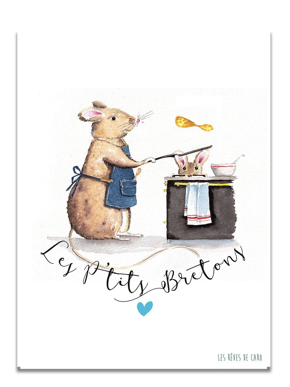 Poster dell'acquerello di frittelle di papa